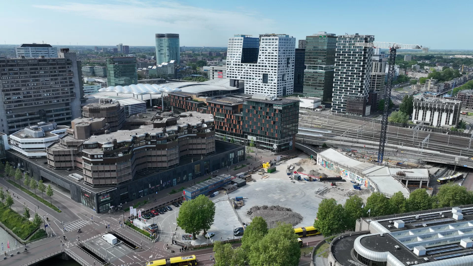 Vogelvlucht van een stedelijk landschap